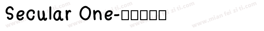Secular One字体转换
